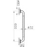 Поручень для ванны VITRA ARKITEKT 60 см A44449